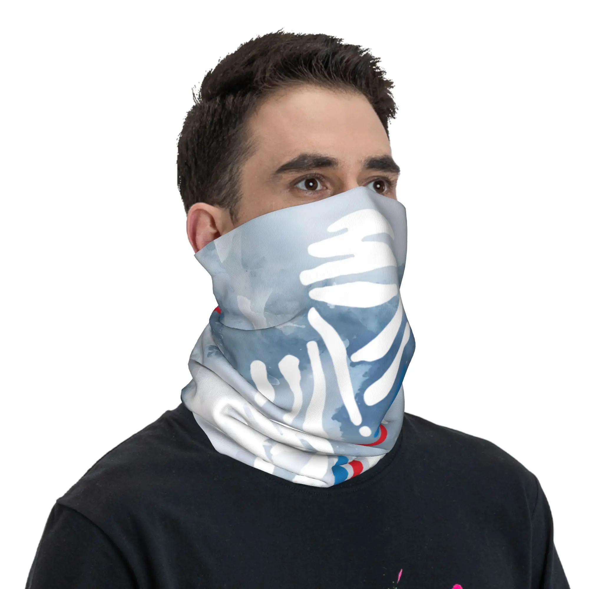 flintronic Winter halsdoek, winter halsdoek ski, halswarmer halsdoek, sjaal slangsjaal, warme dikke loopsjaal, nekwarmer, winddichte ronde sjaal voor mannen en vrouwen, Zwarte gesp., One size