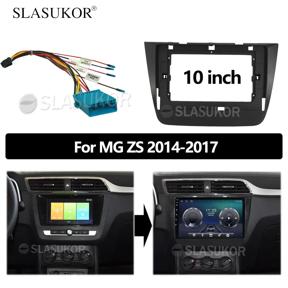 

10 INCH Fascia fit For MG ZS 2014 2015 2016 2017 ABS Cable Canbus Panel Dash Mounting Installation Trim Kit Frame Bezel