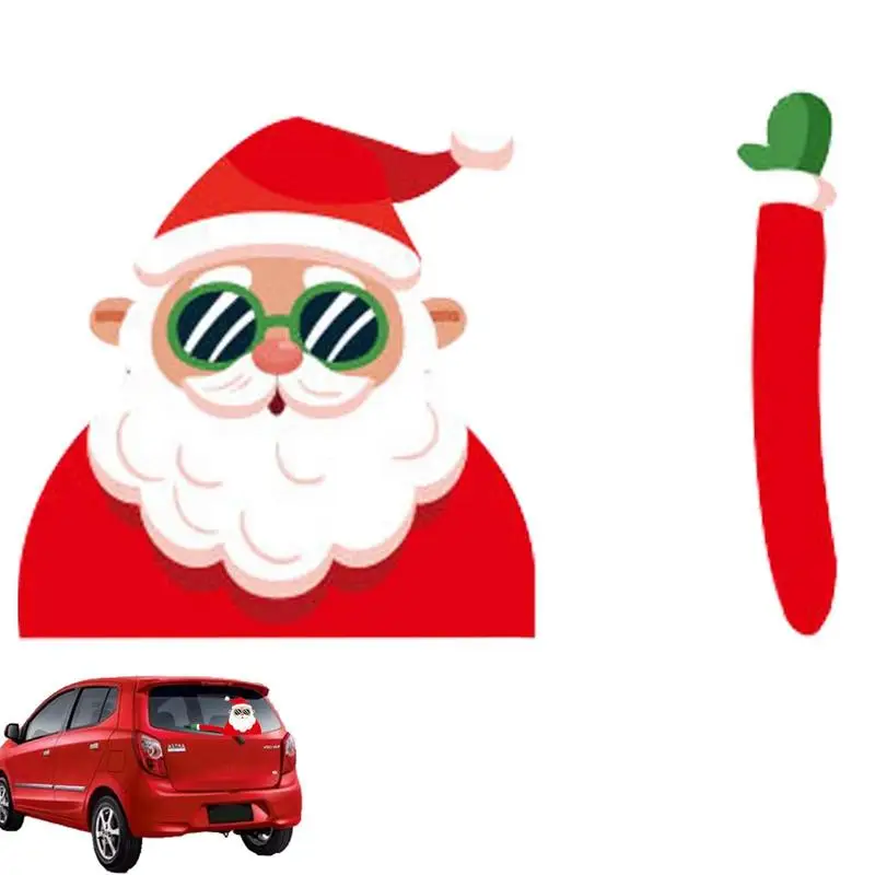 

Santa Claus Car Decal Removable Rear Windshield Wiper Magic Sticker Christmas Car Decals For Rear Window Windshield Wiper