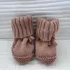 Infant Baby Neutral Booties 100% Cotton Knit Baby Socks Unisex Toddler Baby Shoes Shower Gift 1