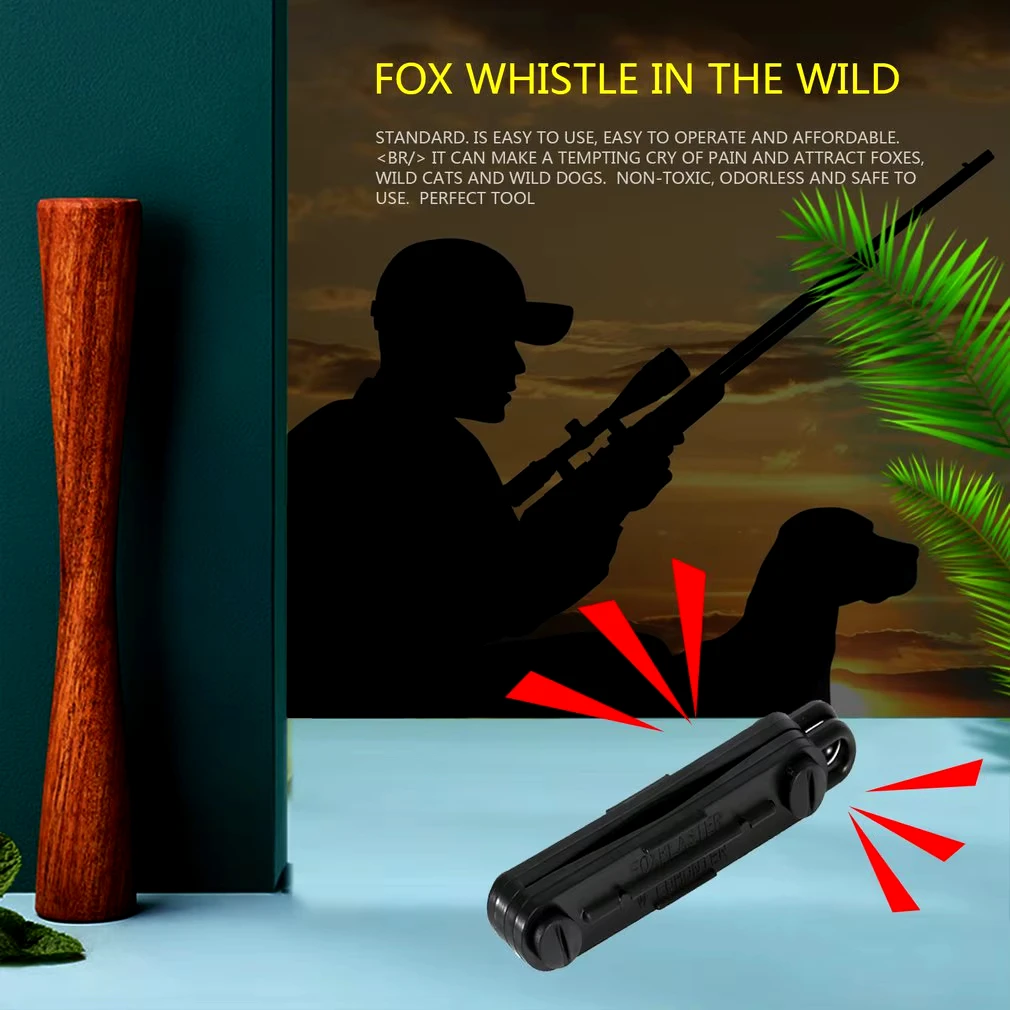 Predator Call Outdoor Fox Down Fox Blaster Call Black Whistle Hunting Lamping Calling Rabbit Game Caller Animial