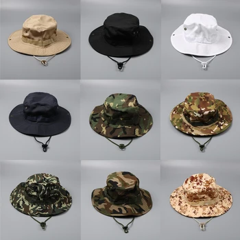 Berretto tattico mimetico da 59 cm Cappello Boonie Berretti da uomo Sport all'aria aperta Berretto da sole Pesca Escursionismo Cappelli da caccia