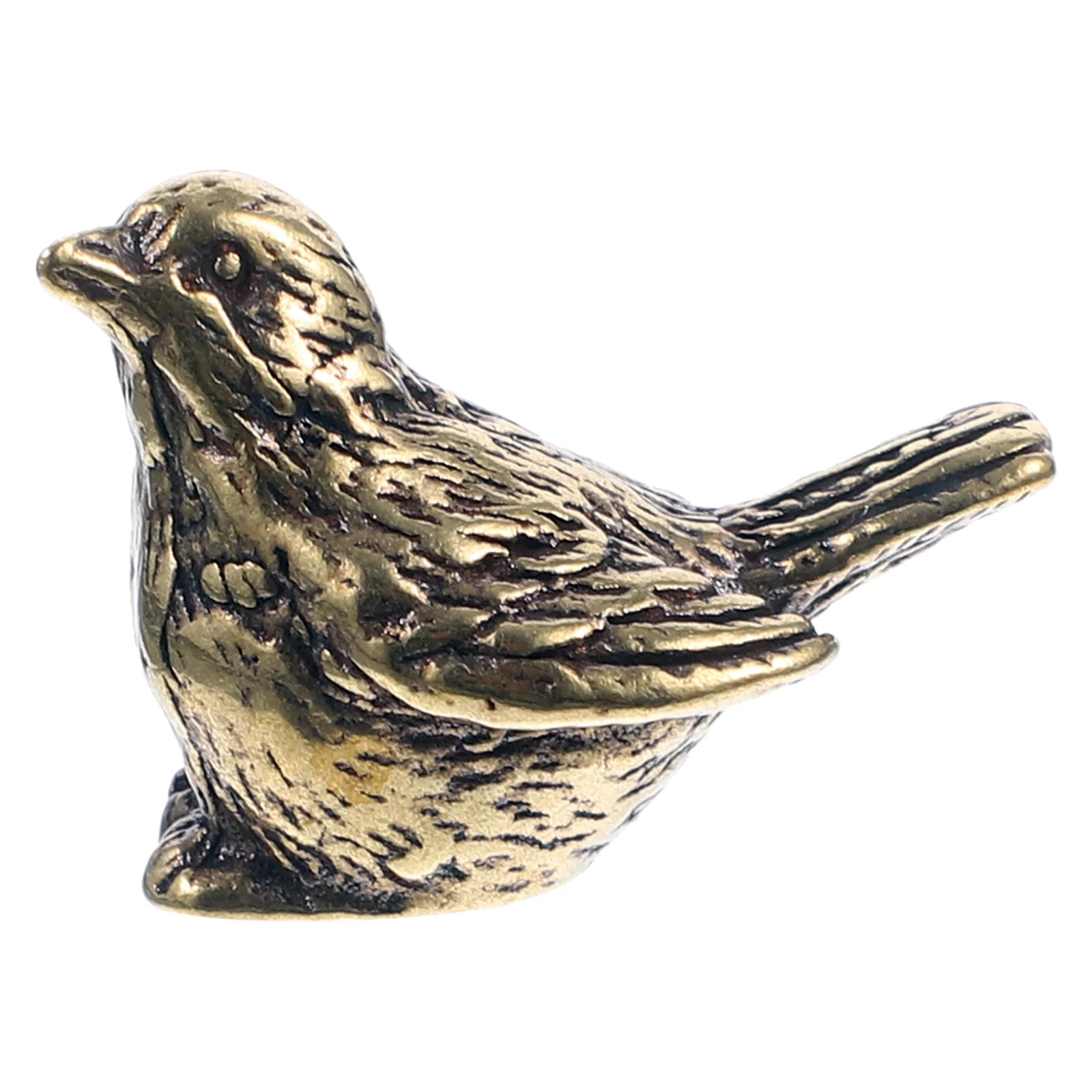 

Brass Sparrow Figurine Craft Decor Home Accessories Decorate Bird Mini Animalss Vintage Mahjong