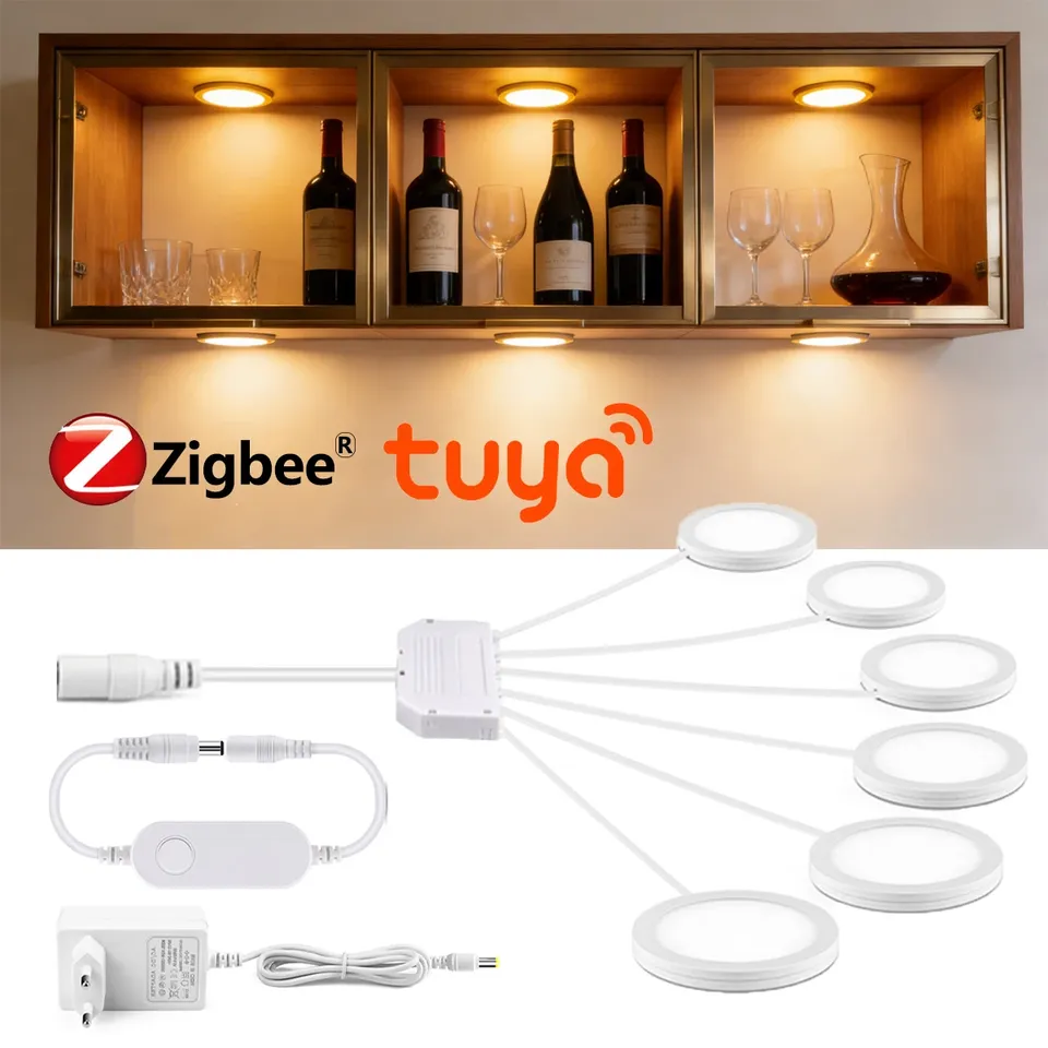 Smart Home Zigbee Tuya Voice Control LED Light For SmartThings Alexa Google,Kitchen Dimmable 12V Panel Lamp Wall Ceiling Decor