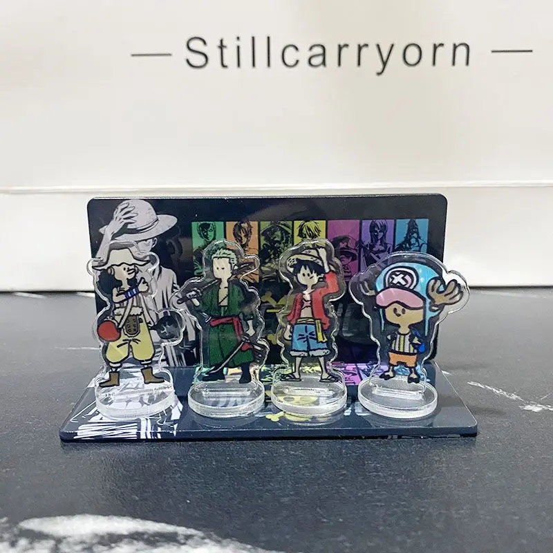 One Piece Cartoon Stand Rufy Zoro Nami Usopp Chopper Robin New Desktop Creativo Divertente Coppia Mini Figura Ornamento Regalo Di Compleanno