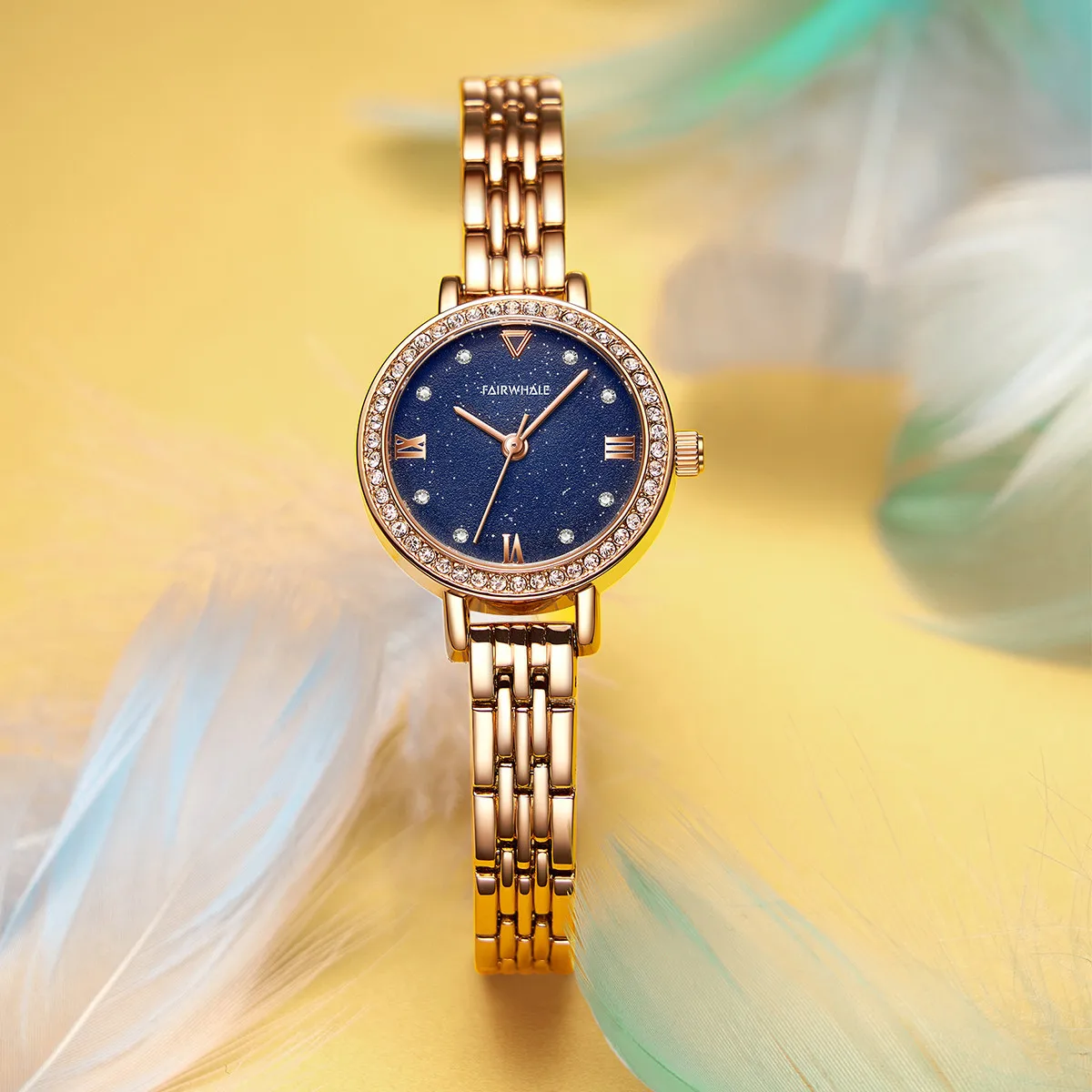MARK FAIRWH watch for women with diamond studded temperament, niche fashion trend, light luxury quartz watch