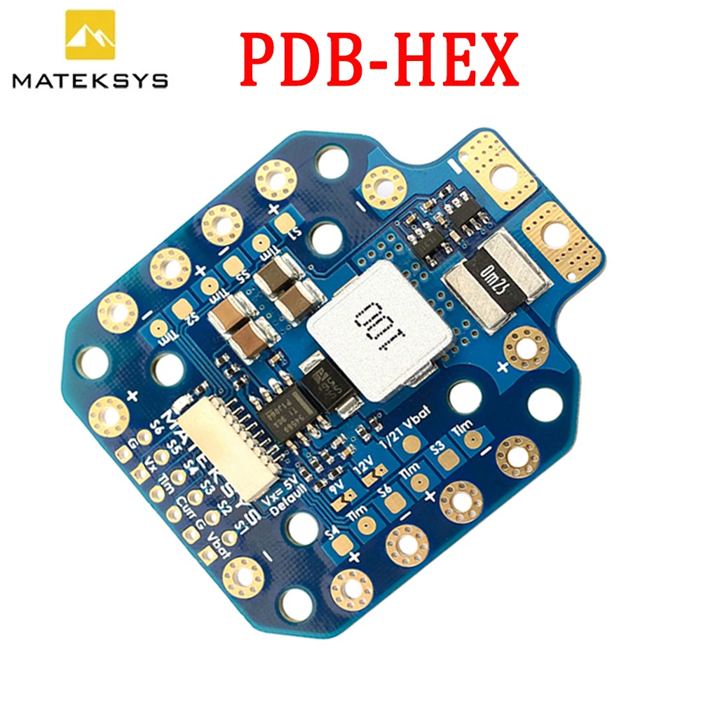 

Matek PDB-HEX 12S поддерживает Вход постоянного тока 6 ~ 60 в, контроллер 5 В/9 В/12 В с выходами, высокая точность подачи тока для FPV Racing
