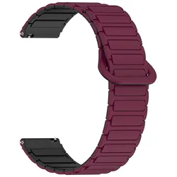 Waterproof Magnetic Silicone Watch Strap - Available in Multiple Sizes - 20mm (3 Wine red)
