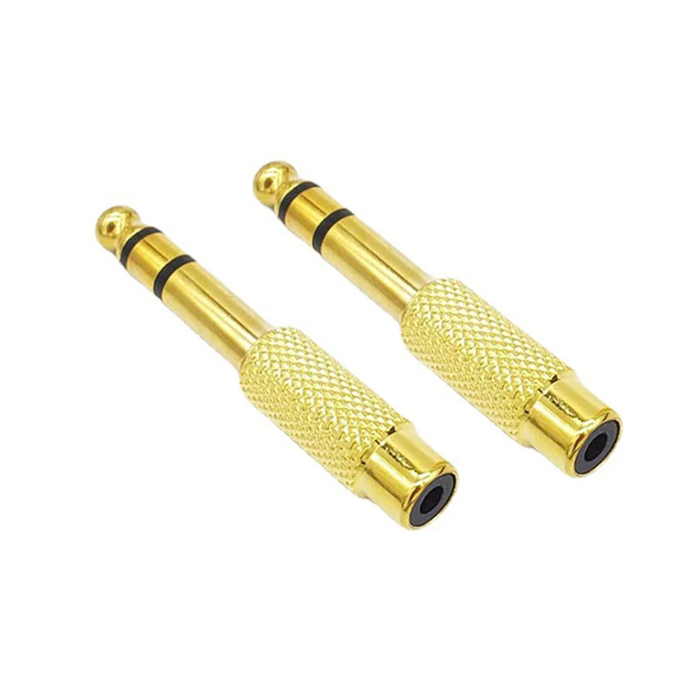 Premium Audio Connector Set - 6.35mm Male Jack to RCA Female Adapter Plugs