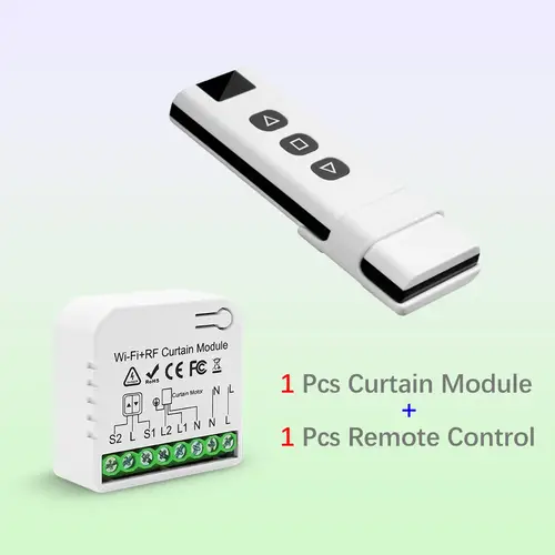 Wifi Rf Curtain Switch Tuya Smart Life Roller Shutter Module 433mhz Transmitter Remote Control Window Blinds Alexa Google Home - Image 8