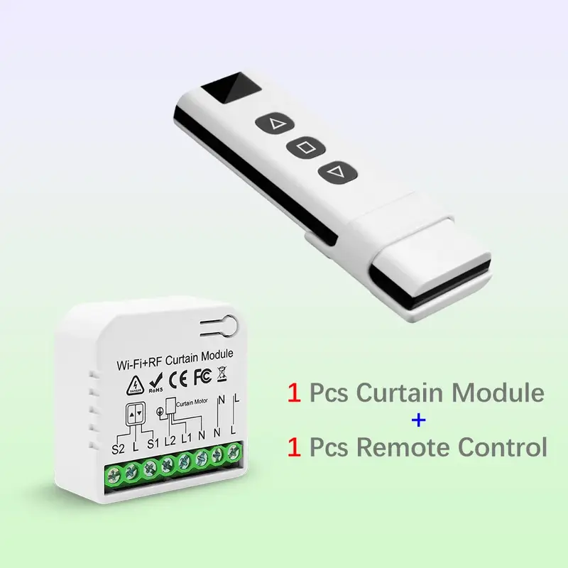 Wifi Rf Curtain Switch Tuya Smart Life Roller Shutter Module 433mhz Transmitter Remote Control Window Blinds Alexa Google Home - Image 8