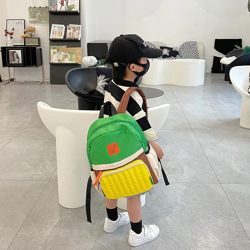 Korean Style Waterproof Baby Kids Backpack Girl Travel Bag Plush Backpacks Schoolbag for Kindergarten Children Boys Bookbag 2