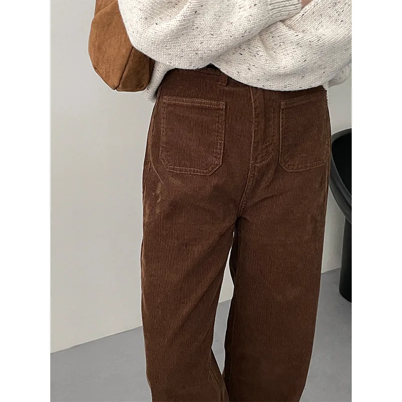 Corduroy Straight Leg Pants