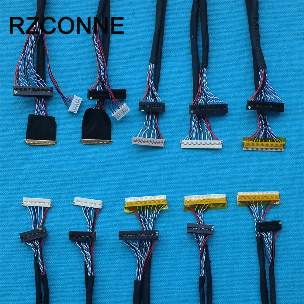Cabo Universal Lvds Cabo de 30 Pinos e 20 Pinos para Controle de Painéis de Led e Tela Lcd de 14 Polegadas e 55 Polegadas