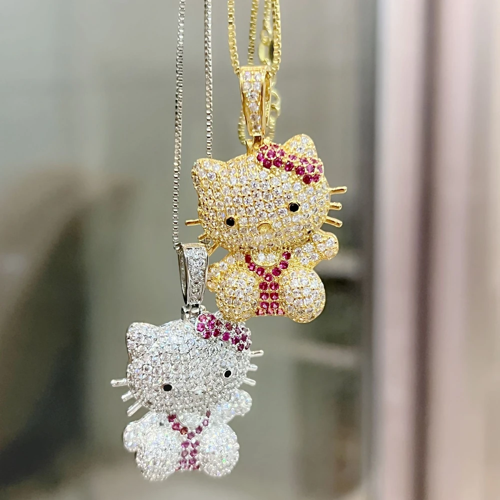 Necklace jewelry Sanrio Hello Kitty Anime Diamond Pendant