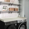 Washer Dryer Countertop, Melamine Countertop with Edge Rails - 27.5" Depth x 54" Width Laundry Room Organization, Sea Sal 5