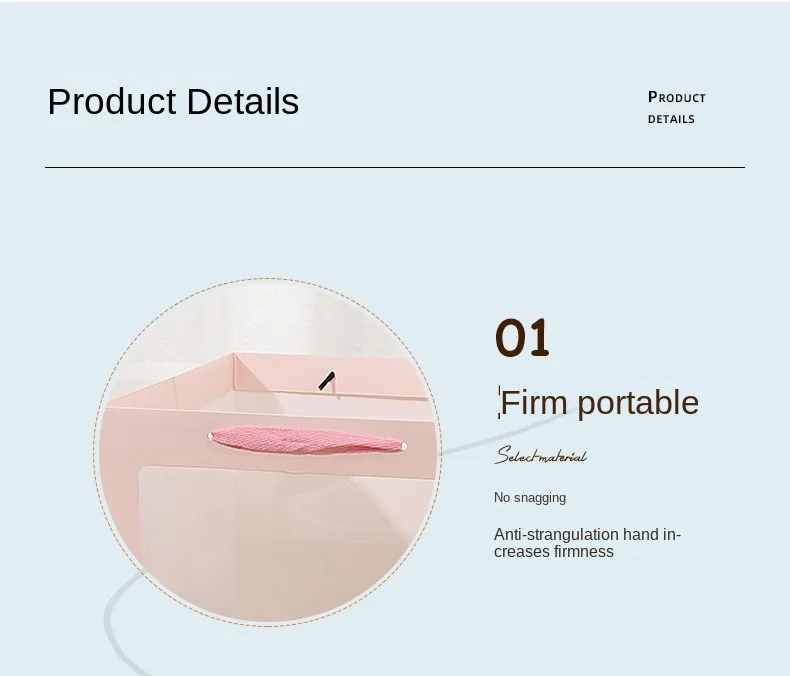 Creative Flower Tote Bag Portable Foldable Gift Box with Transparent Window, Elegant Pr... - SKU PPB02029 - UGI Packaging