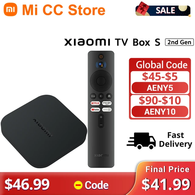 Global Version Xiaomi Mi TV Box S 2nd Gen 4K Ultra-HD Quad-core Processor  Dolby Vision HDR10+ Google Assistant Media Player - AliExpress