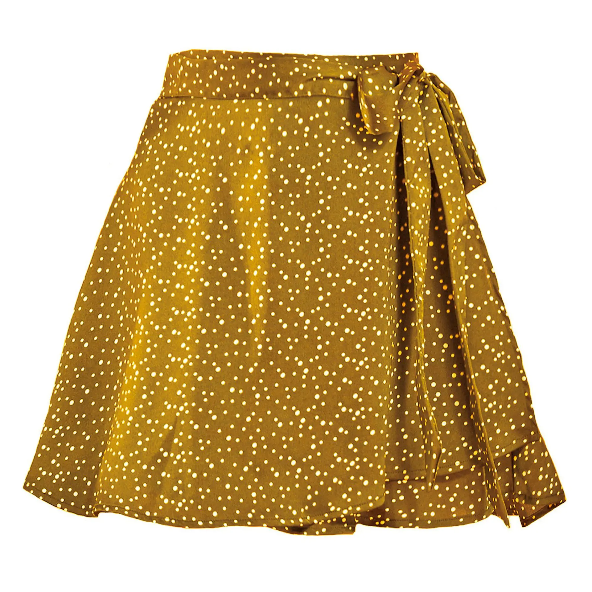 Elegant Stylish Summer Solid Color Midi Skirt High Waist Fashion One Piece Tie Short Skirt Chiffon Satin Wrap Sexy Mini Skirt