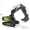 HUINA 1593 RC Excavator 22CH Dumper Truck Caterpillar Alloy 1/14 Tractor Loader 2.4G Radio Controlled Car Engineering Toys 4