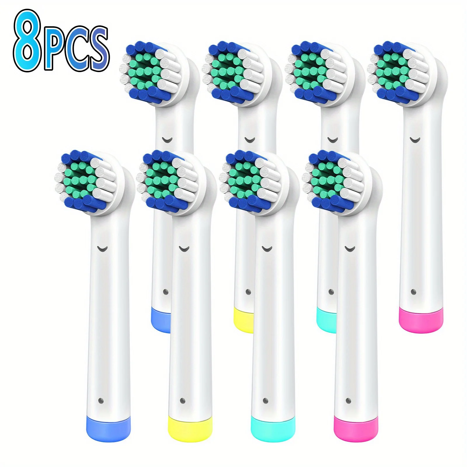 Testine Di Ricambio Per Spazzolino Con Oralb Braun, 8 Pezzi Pulizia Delicata Setole Morbide Testine Per Spazzolino Elettrico Pulizia Profonda Dei Dent