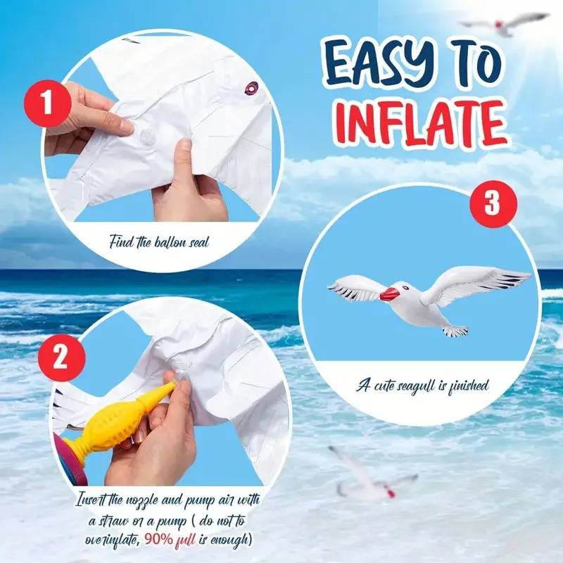 Inflatable Seagull Inflatable Parrot Inflatable Decoration Toy Inflatable Decoration Inflatable Toy Thickened Environmentally Friendly PVC Inflatable Toy Children's Toy