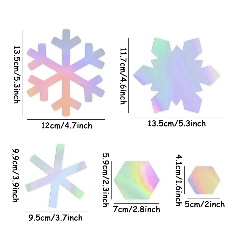 Christmas Hanging Snowflakes Decorations 4M 3D Iridescent Paper Snowflakes Garland for Winter Wonderland Christmas Party Decor christmas decorations