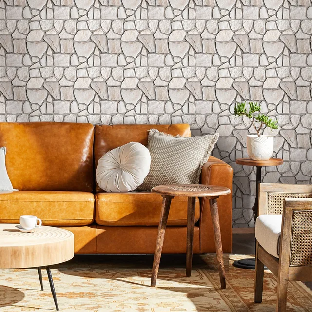 Pannelli Murali 3D Effetto Mattone Bianco - Carta Da Parati Stacca E Attacca - Foto 4