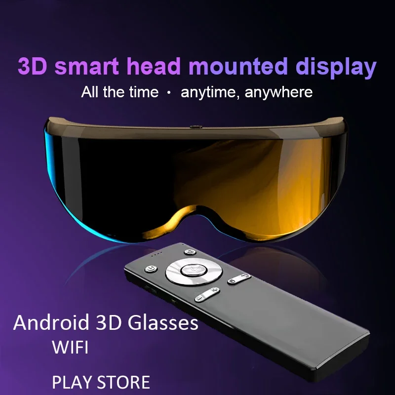 

2023 newest 3d Video Glasses Eyewear wireless mouse control smart Wearable 3DVR Android wifi smart glasses bluetooth glasses