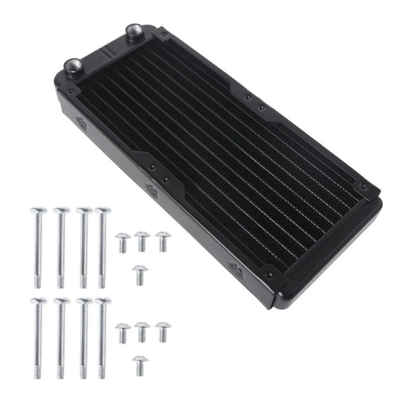 

Aluminum Radiator 10 Row Tubes Heat Exchanger Radiator for CPU Water Cool System Dropship