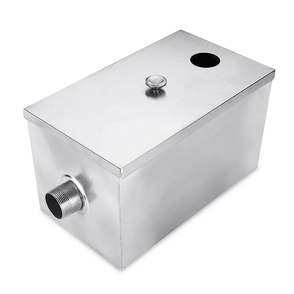 Stainless Steel Grease Trap, Oil Water Separator, Restaurant Kitchen Waste Water Treatment Tools, 8LB, 350*200*200mm