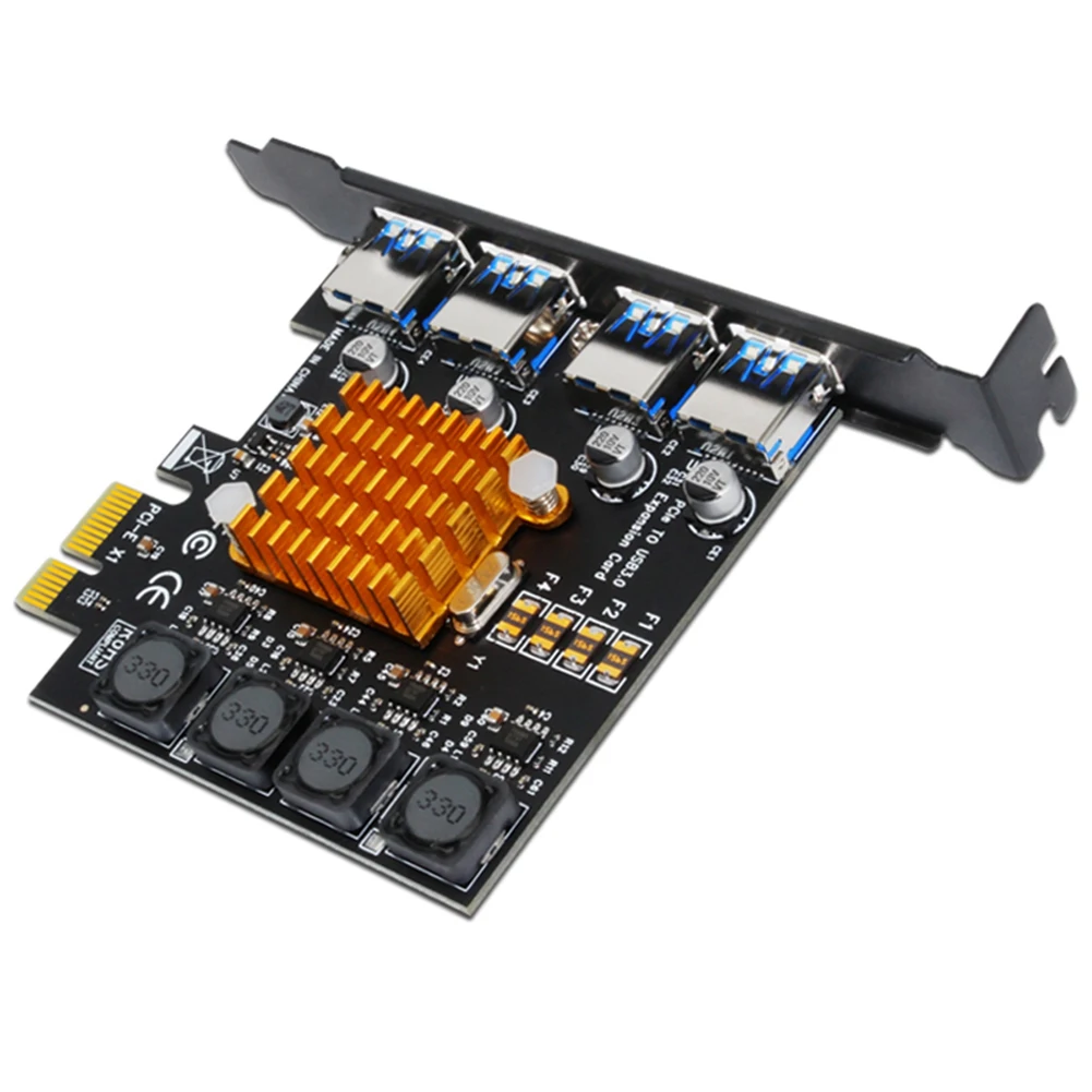 4-Port USB 3.0 Pci Express Card PCI-E Expansion Adapter Pcie Hub Controller | Компьютеры и офис
