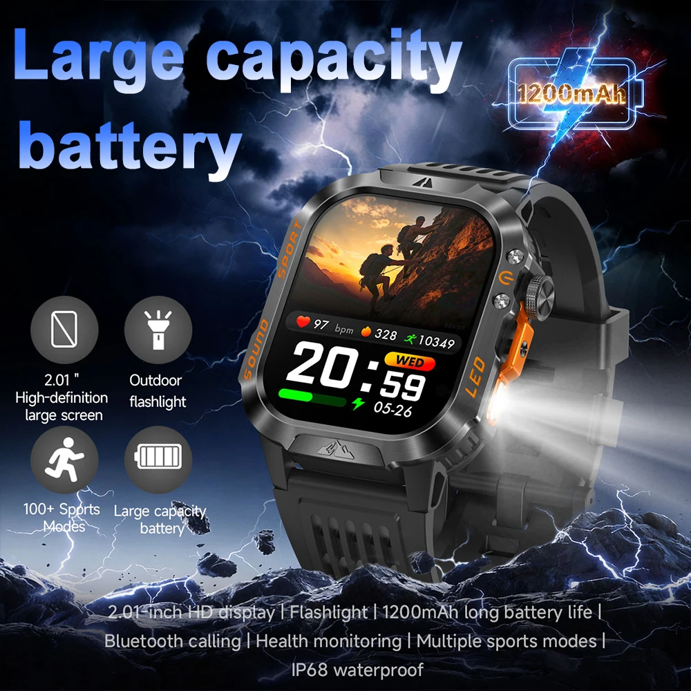 2026 New T-Rex3 Ultra 1100mAh Super Capacity Battery Adult Men Smart Watch 1.7" Large Screen Call 5ATM Waterproof Sports Watches 5
