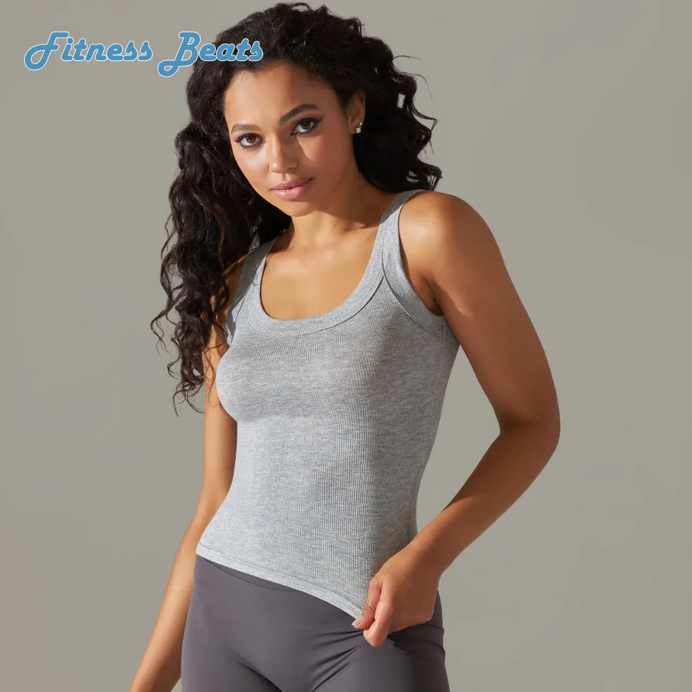 

Yoga Top Seamless Fitness Breathable Quick Dry Moisture Wicking Sports Ladies Tight High Elasticity Shockproof Gathering Vest