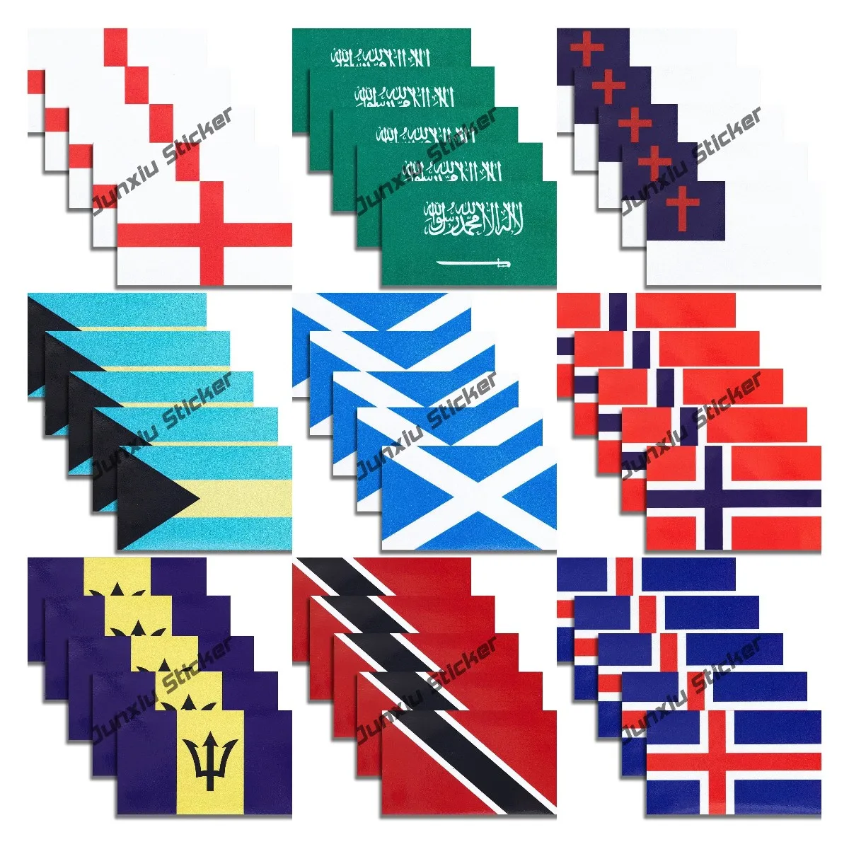 

5 Pcs Barbados Flag Vinyl Decal England Flag Decal Saudi Arabia Sticker Norway Flag Stickers for Vehicles Car Window Bumper