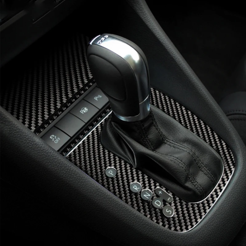 1 Pz In Fibra Di Carbonio Auto Cambio Telaio Adesivo Per Volkswagen Vw Golf 5 Golf 6 Scirocco Gti Accessori Interni Automobilistici