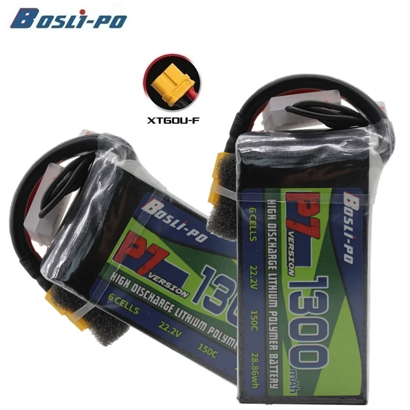 

Original 22.2V 1300mAh 150C LIPO Battery For RC Helicopter Quadcopter FPV Racing Drone Parts withXT60 Plug Rechargeable Battery