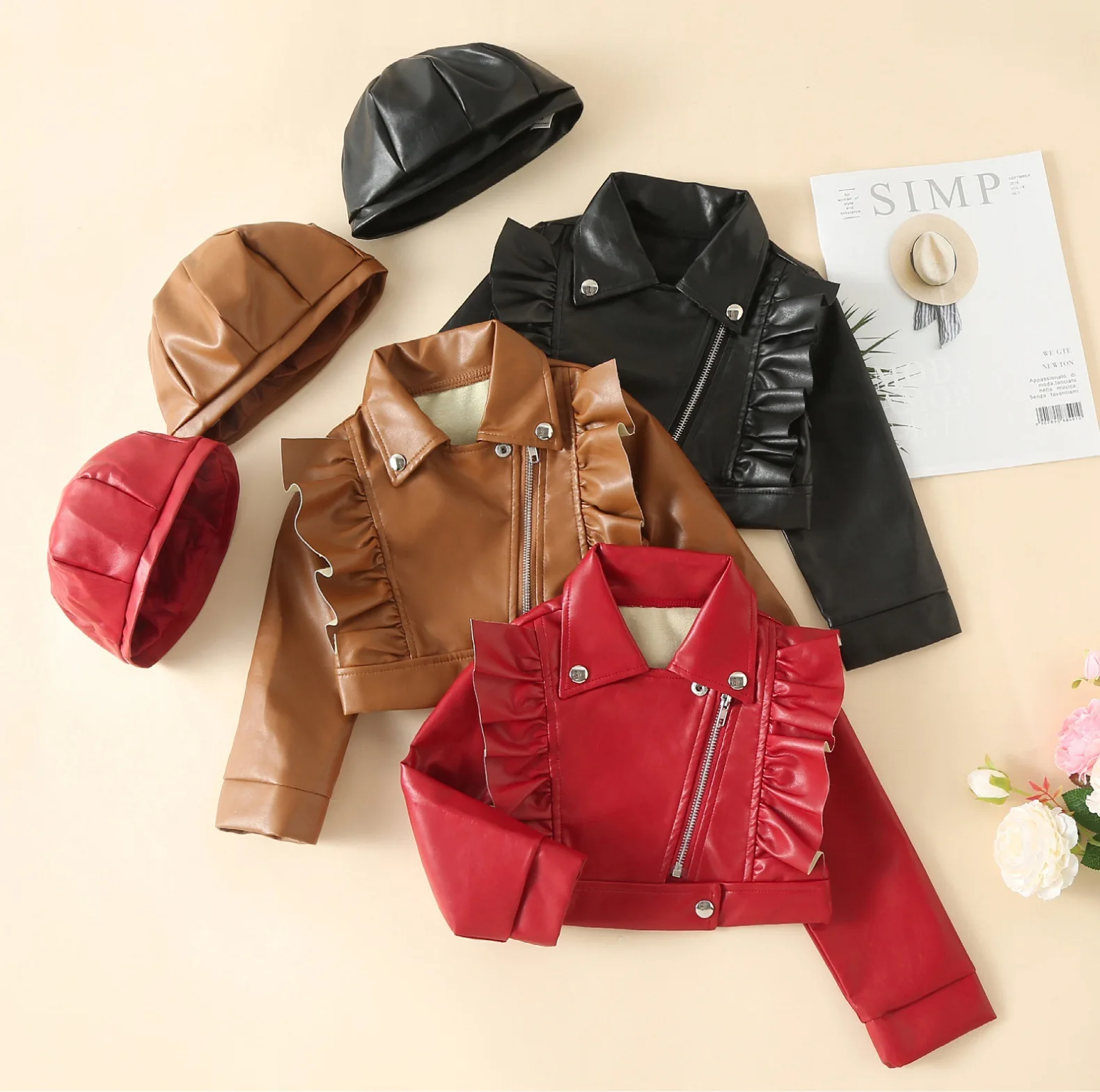 FashionBabyGirlSuitJacketToddleTeenChildlooseJacketSolid