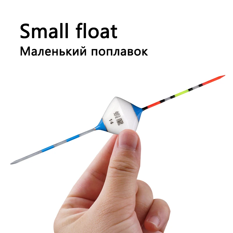 Flotteur nano sensible pour pêche en eau peu profonde - kit avec tube et flotteur multicolores