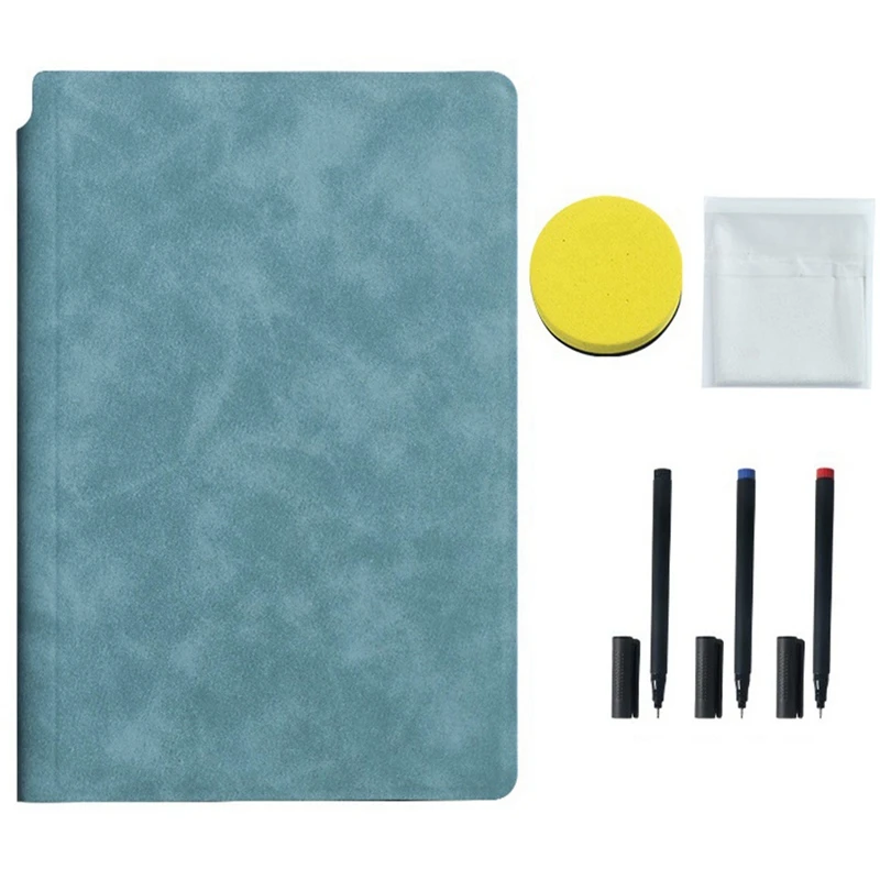 

Erasable Small Whiteboard A5 Notebook Leather Portable Draft Book Leather Writing