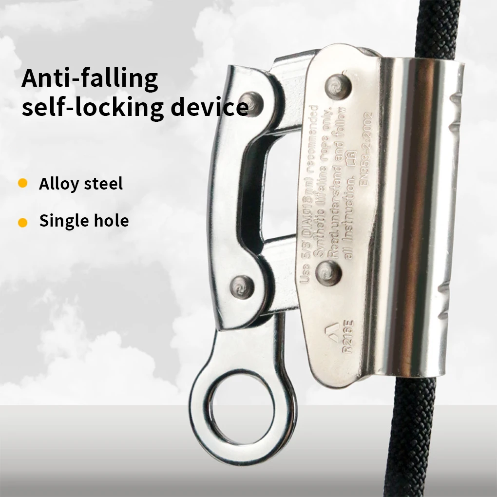 

Heavy Duty Carabiner Lock Alloy Steel Self-locking Rope Grab Climbing Fall Protection Anti-fall Locking Tool for