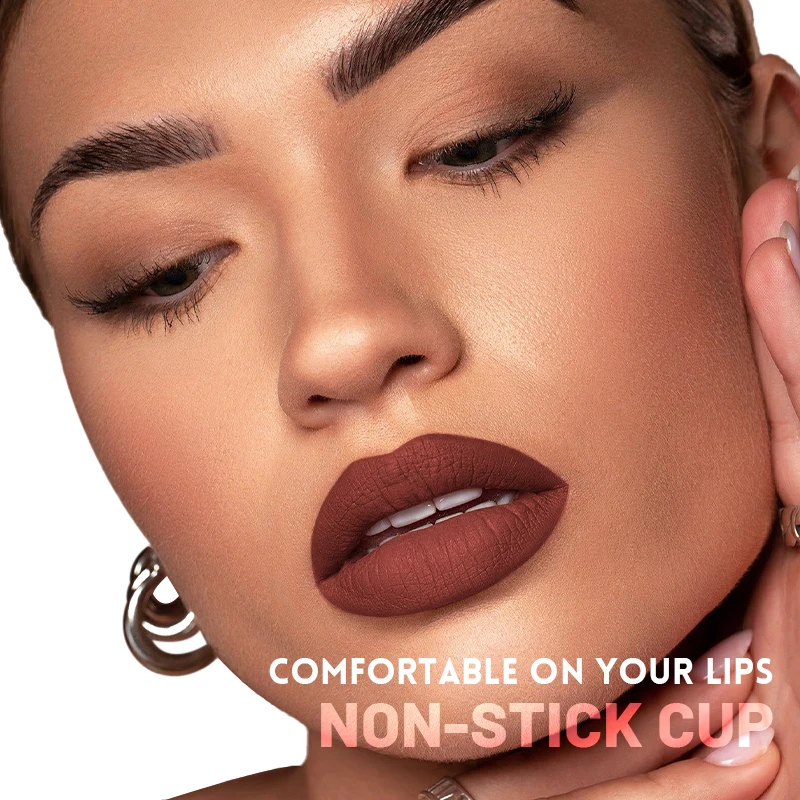 High Pigmented Velvet Matte Lipstick, Moisturizing, Waterproof And Long-Lasting Nude Lip Gloss , Perfect Any-Day Gift._voghion.com