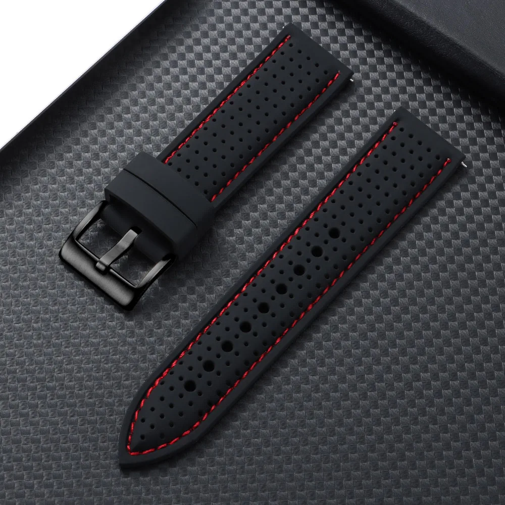 Seiko Premium Silicone Breathable Watch Band with Quick Release