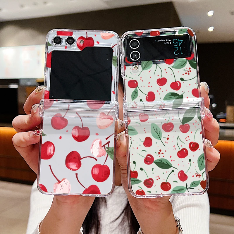 Cherry Watermelon Print Hard Folding Case