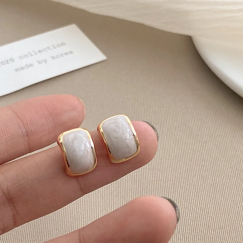 Geometric Arc Earrings No Hole Ear Clips Oil Dripping Fashion Clip Earring Without Piercing Minimalist Earrings Jewelry CE0225 ear clip earrings clip earrings ear clip