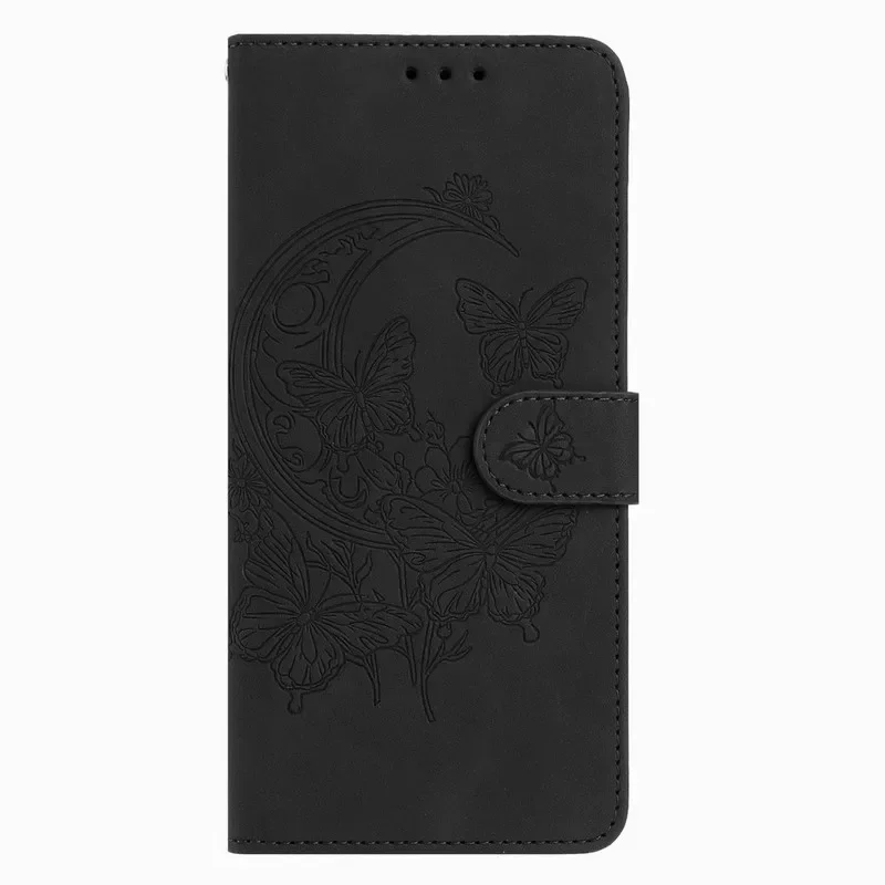Moon Butterfly Design Phone Wallet Cover