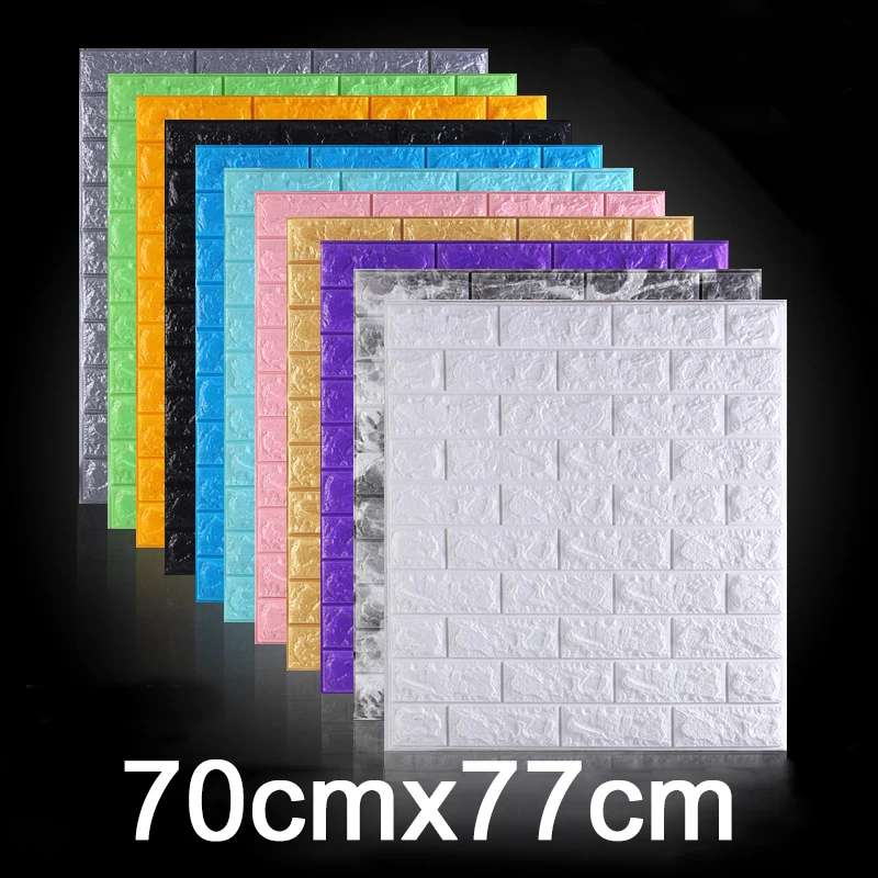 

Self adhesive 3D Wallpaper Waterproof TV Background 3D wall stickers Living Room Wallpaper Bedroom Decoration brick Wallpaper