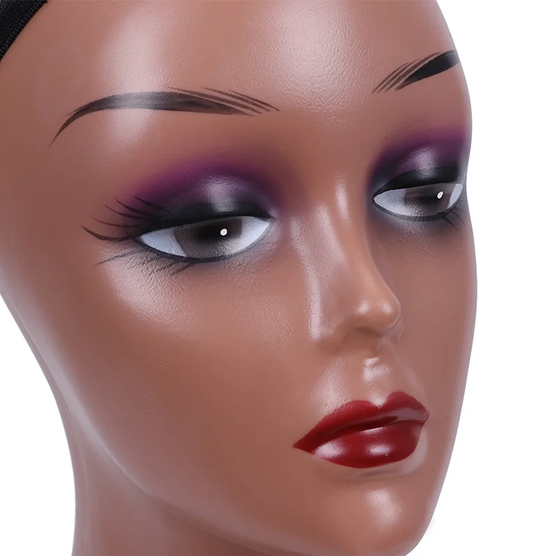Half Shoulder Dummy Head 6Pcs/Box Fiber Glass Mannequin Head With Bottom Cover Wig Display Stand Female Mannequin Head For Wig
