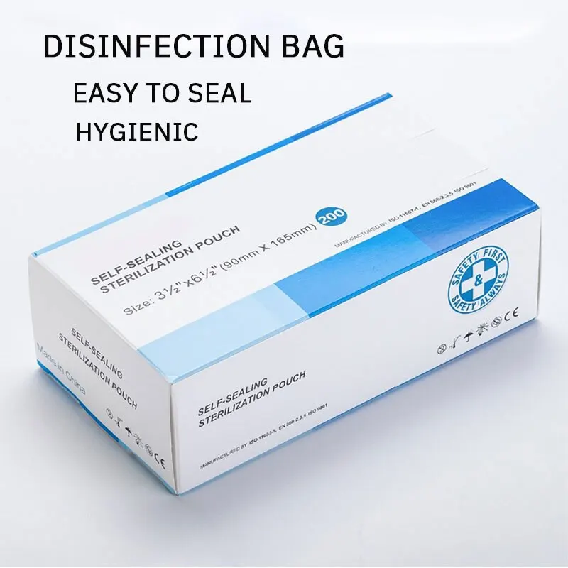  1 Box Equipment Disinfection Bag Medical Self Sealing and Disposable Sterilization Bag 200 Units Boxtattoo Accessories 