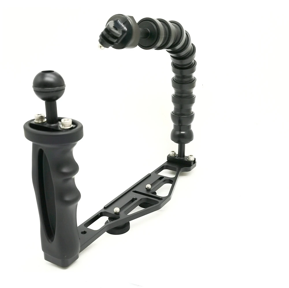 Underwater Compact Camera housing TG7 TG5 TG6 Single Tray with Gopro Tripod Mount Flex Arm